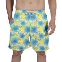 Bermuda Floral Masculina Tactel Colorida Praia Verão