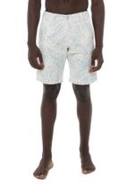 Bermuda Floral Yacht Master - Off White / Azul Claro Bermuda Floral Yacht Master - Off White / Azul Claro