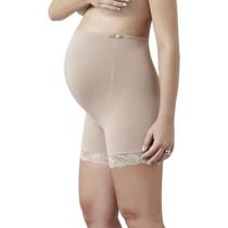 Bermuda Gestante Cintura Alta Com Renda Vi Lingerie.