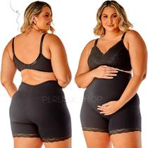 Bermuda Gestante Grávida Gravidez Em Algodão Cintura Dupla Alta Crescimento da Barriga 340381