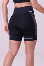 Bermuda grit bossa 18cm preto / estampa alvorada