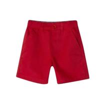 Bermuda Hering Infantil Menino Toddler Chino Em Sarja Vermelho