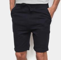 Bermuda Hering Moletom Masculina Preta Tamanho M