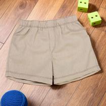 Bermuda Infantil Caqui Ecolinho Meninos - Leve e confortável