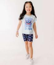 Bermuda Infantil Ciclista Stitch Disney Tam 4 a 10-24091 Bermuda Infantil Ciclista Stitch Disney Tam 4 a 10-24091
