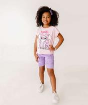 Bermuda Infantil Ciclista Stitch Disney Tam 4 a 10-24095 Bermuda Infantil Ciclista Stitch Disney Tam 4 a 10-24095