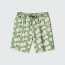 Bermuda Infantil Em Linho Menino Verde Estampado Hering Bermuda Infantil Em Linho Menino Verde Estampado Hering