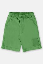 Bermuda infantil em sarja verde