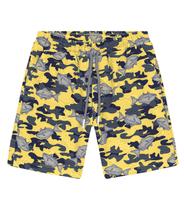 Bermuda Infantil Estampa De Peixes Trick Nick Amarelo Bermuda Infantil Estampa De Peixes Trick Nick Amarelo