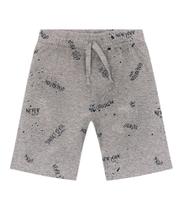 Bermuda Infantil Frases Rovitex Kids Mescla Claro - Cinza