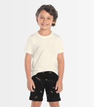 Bermuda Infantil Frases Rovitex Kids Preto Bermuda Infantil Frases Rovitex Kids Preto