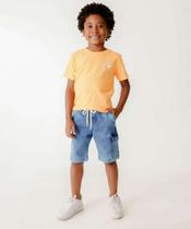 Bermuda Infantil Jeans Bolso Cargo Tam 04 a 08 Azul-74074 Bermuda Infantil Jeans Bolso Cargo Tam 04 a 08 Azul-74074