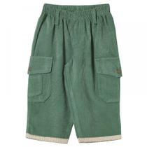 Bermuda Infantil Look Jeans Cargo Veludo Masculino