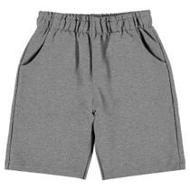 Bermuda Infantil Masculina Moletinho Liso Cinza - Malwee Bermuda Infantil Masculina Moletinho Liso Cinza - Malwee