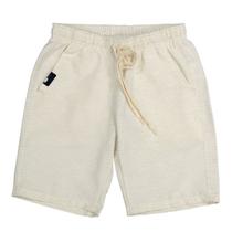 Bermuda Infantil Menino Em Linho Off White Ogochi