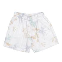 Bermuda Infantil Menino em Tactel Folhas Marrom/Azul Ogochi