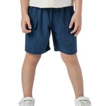 Bermuda Infantil Menino Escolar Cargo Lisa Marinho