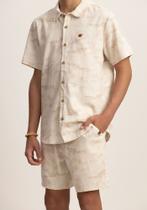 Bermuda Infantil Menino Estampada em Linho Alakazoo Bermuda Infantil Menino Estampada em Linho Alakazoo