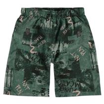 Bermuda Infantil Menino Estampada em Microfibra Walwee 69865 Bermuda Infantil Menino Estampada em Microfibra Walwee 69865