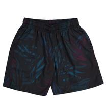 Bermuda Infantil Menino Ogochi em Tactel Folha Azul/Marsala