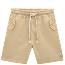 Bermuda Infantil Menino Sarja Taupe Lucboo