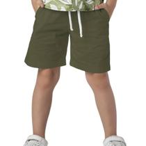 Bermuda Infantil Menino Sarja Verão Militar Basic Casual Bermuda Infantil Menino Sarja Verão Militar Basic Casual