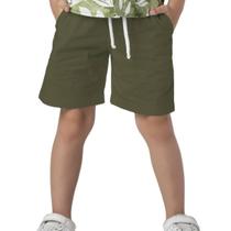 Bermuda Infantil Menino Sarja Verão Militar Basic Casual