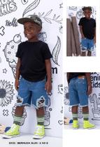 Bermuda Infantil Menino Slim Kids Max Denim Kids Tam 02 ao 08 - Ref 8401 Bermuda Infantil Menino Slim Kids Max Denim Kids Tam 02 ao 08 - Ref 8401