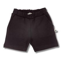 Bermuda Infantil Meninos Básica Malhão Preta Com Bolsos Minideia