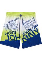 Bermuda Infantil Nylon Bora Estampada Neon Johnny Fox