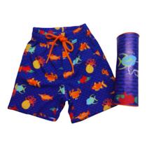 Bermuda Infantil para Menino Tactel Moda Praia Verão Confortavel