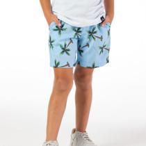 Bermuda Infantil Praia Tactel Estampada com Elástico
