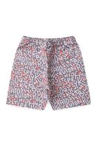 Bermuda Infantil Tactel Letrinhas Chumbo