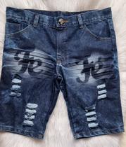 bermuda jeans 100% algogã0