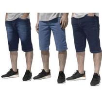 Bermuda Jeans Adulta Basica Masculina