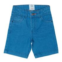 Bermuda jeans azul claro smile clube masc. 1/3