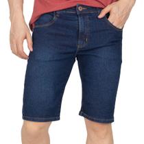 Bermuda Jeans Básica Masculina Tradicional Com Elastano