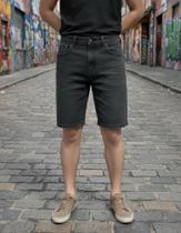 Bermuda Jeans Black Estonado Slim Fit Yacht Master - Preto Bermuda Jeans Black Estonado Slim Fit Yacht Master - Preto