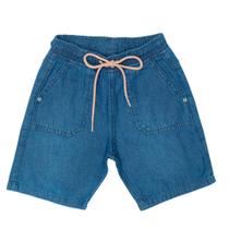 Bermuda jeans bolsos e cordão masc. p/g Bermuda jeans bolsos e cordão masc. p/g