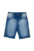 Bermuda Jeans Botões Laterais Avancini - Conforto e Estilo Bermuda Jeans Botões Laterais Avancini - Conforto e Estilo