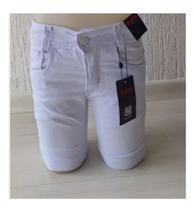 Bermuda Jeans branca Infantil Masculina - Bob Bandeira