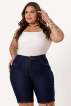 Bermuda Jeans Ciclista Plus Size Basica Bermuda Jeans Ciclista Plus Size Basica