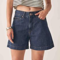 Bermuda Jeans Cintura Alta Soltinha Bermuda Jeans Cintura Alta Soltinha
