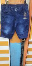 Bermuda jeans com bigode Bermuda jeans com bigode
