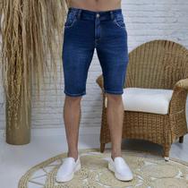 Bermuda Jeans Com Bordado No Bolso Masculina Revanche Nyeri Bermuda Jeans Com Bordado No Bolso Masculina Revanche Nyeri