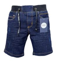 bermuda jeans com cordão menino infantil juvenil com elastano TAM 4 A 16 ANOS