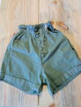 Bermuda jeans com elástico
