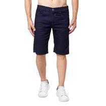 Bermuda Jeans Com Lycra Elastano Lavagem Escura