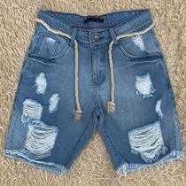 Bermuda jeans destroid masculina Bermuda jeans destroid masculina