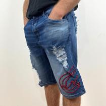 Bermuda Jeans Ecko Logo Relevo